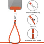 ZORBES® Phone Neck Strap and Wrist Strap Adjustable Nylon Phone Sling Strap with Attachment Insert Quick Release Phone Strap Phone Shoulder Strap Universal Phone Strap Lanyard, Orange