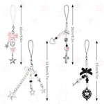 ZORBES® 4Pcs Cute Phone Charms for Girls, Bag Charms Mobile Charms Y2K Charms for Phone Case, Stylishly Sweet Mobile Phone Charms Phone Chain Mobile Accessories Phone Hanging Chain Gift for Girls