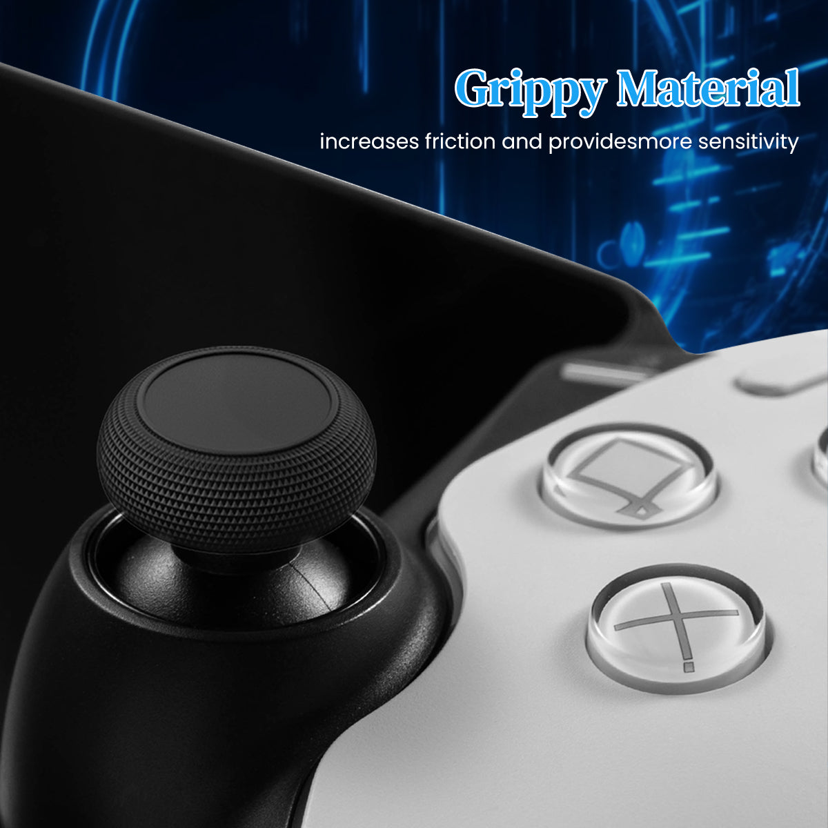 ZORBES® 3 Pairs Thumb Grips for PlayStation Portal 3 Types Ultra Slim Silicone Snug Fit Joystick Thumb Grips Protectors Analog Sticks Caps Improved Controll Gaming Accessories for Stream PS5