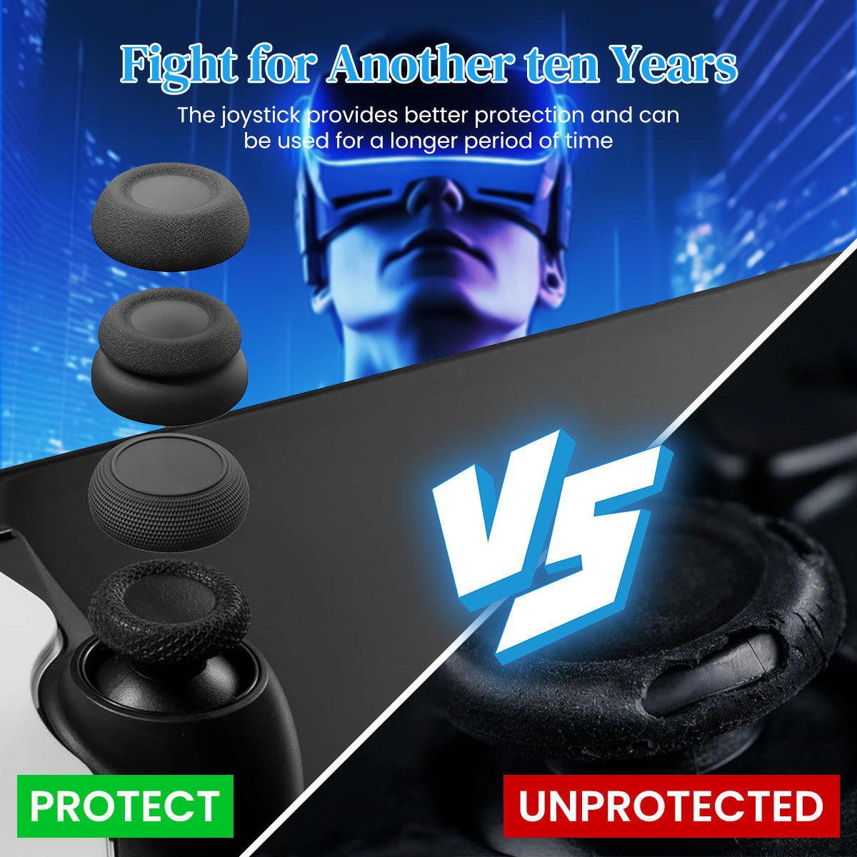 ZORBES® 3 Pairs Thumb Grips for PlayStation Portal 3 Types Ultra Slim Silicone Snug Fit Joystick Thumb Grips Protectors Analog Sticks Caps Improved Controll Gaming Accessories for Stream PS5