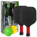 ZORBES® Juego de Palas de Ping Pong, Kit Raquetas de Ping Pong Kit 2 de con 2 Pelotas de Raqueta, Raqueta de Tenis de Mesa para Casa, Colegio y Club Deportivo Jugar en Interiores or Exteriores