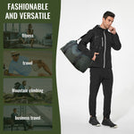 ZORBES® Bolsa de gimnasio para hombres y mujeres con compartimento para zapatos y artículos húmedos - Bolsa de lona para viajes, deportes, fitness y entrenamiento