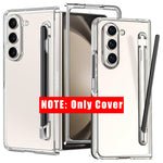 ZORBES® Phone Case for Samsung Galaxy Z Fold 5 Fashion Bi-fold One-Piece PC Phone Case with HD Transparent 6.3-inch Front Display Cover & Intergrated S Pen Holder