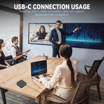 Verilux® USB Conference Speaker Noise Reduction Speakerphone with Mute Button, 360° Voice Pickup, Meeting Speakerphone Conference Mic and Speaker, Adjustable Volume, USB Plug and Go