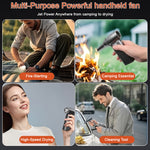 ZORBES® Turbo Jet Blower 130000RPM USB Charging Turbo Blower Machine 6000mAh Battery USB Charging for Car Duster Air Duster with Emergency Light LED Display Turbo Jet Fan for Hiking Camping
