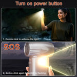 ZORBES® Turbo Jet Blower 130000RPM USB Charging Turbo Blower Machine 6000mAh Battery USB Charging for Car Duster Air Duster with Emergency Light LED Display Turbo Jet Fan for Hiking Camping