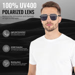 Verilux® Smart Glasses,Polarized Sunglasses with Bluetooth Speaker