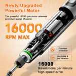erilux® Mini Cordless Rotary Tool for Engraving, Mini 3.7V Rechargeable Lithium-Ion Rotary Set with 6-Speed Adjustment 5000-16000 RPM and 34 Accessories for Craft, Jewelry, Wood, and DIY Detail Work