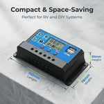 Verilux® 20A Intelligent Solar Charge Controller (12V/24V Auto-Adaptive)