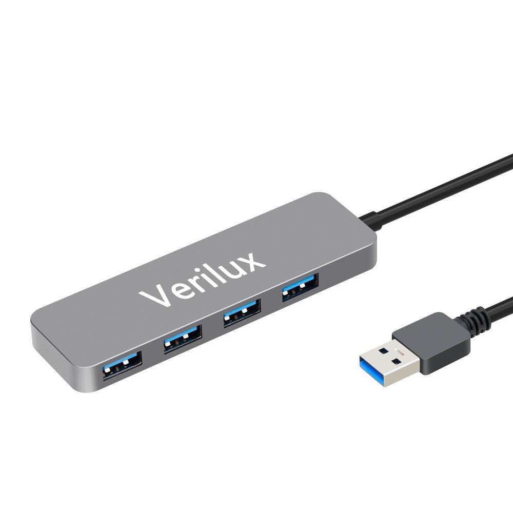 Verilux® USB Hub, 4 USB 3.0 Extender,4 in 1 Multiport USB Hub,Aluminum Alloy,Faster Transmission,USB Hub - verilux