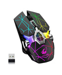 Verilux® Wireless Mouse Gaming Mouse, Rechargeable USB Mouse with 6 Buttons 6 Changeable LED Color