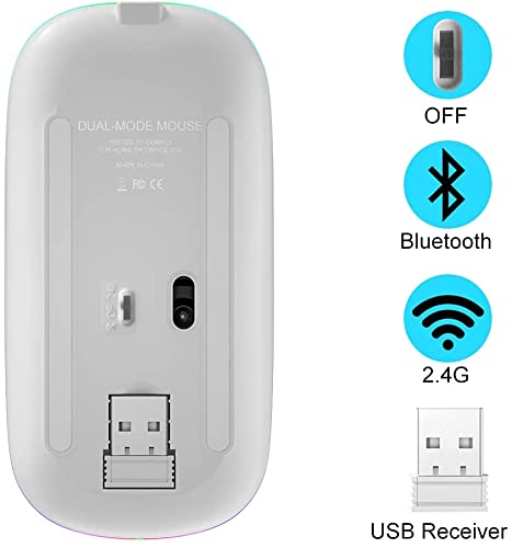 2.4G LED Wireless Rechargeable Mous - White