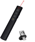 Verilux Pointer for Presentation with 2 in 1 2.4GHz Receiver USB Rechargeable Wireless Presenter Remote with Laser Pointer Presentation Clicker Volume Remote Control for Keynote/PPT/Mac/PC/Laptop