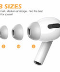 Verilux 3 Pair Replacement for Airpods Pro Ear Tips, Premium Memory Foam Ear Tips for Airpods Pro, 3 Sizes Eartips for Airpods Pro, Anti-Slip Eartips. Fit in The Charging Case, 3 Pairs (S/M/L, Grey)