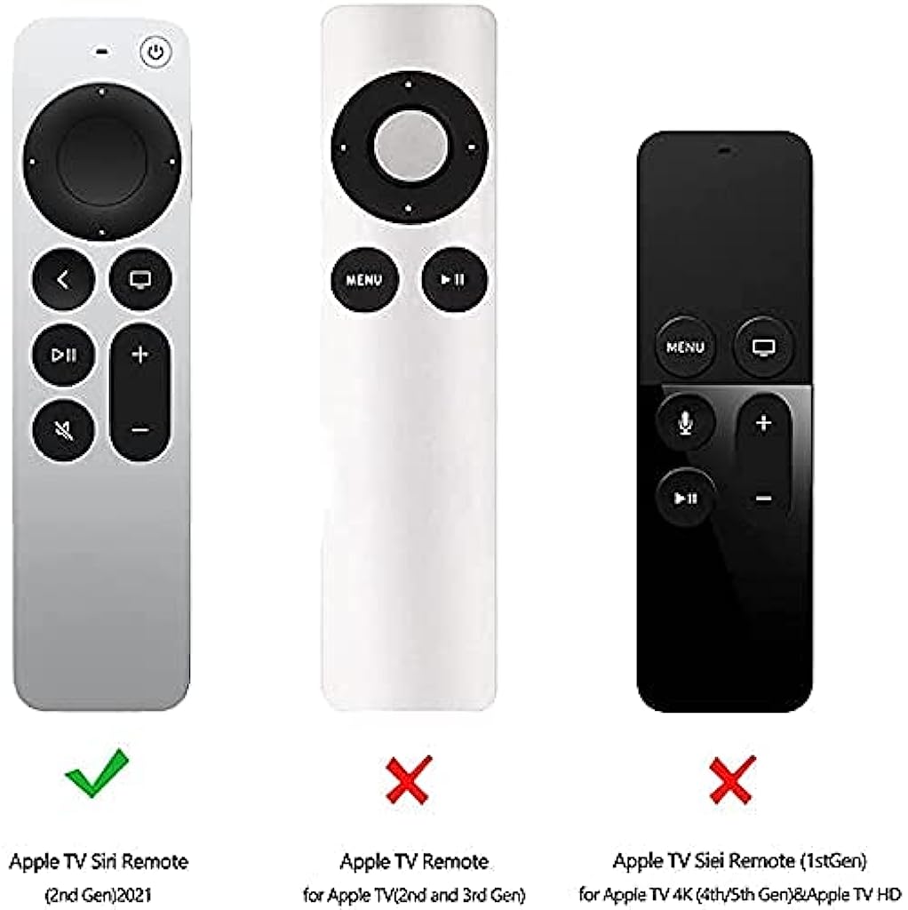 Verilux 2021 Silicone Protective Case for Apple 4K HD TV Siri Remote 2nd Gen - Anti-Slip Durable Silicone Shockproof Rubber Cover - Skin-Friendly Washable Protective Cover Sleeve (Black) - verilux