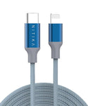 Verilux Type C to Light-ning Cable 6.6FT/2M [MFi Certified] Nylon Braided Cord PD Fast Charging USB C Cable for iPhone 13/12/12 PRO Max/12 Mini/11/11PRO/XS/Max/XR/X/8/8Plus/iPad - Blue