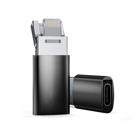 Verilux® OTG Adapter 3 in 1 USB C Female to Light-ning, USB A, Micro USB Male OTG Adapter PD 30W Fast Charging Type C to Light-ning Connector Type C Charger Converter for iPhone iPad