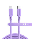 Verilux Type C to Light-ning Cable 6.6FT/2M [MFi Certified] Liquid Silicone PD Fast Charging USB C Cable for iPhone 13/12/12 PRO Max/12 Mini/11/11PRO/XS/Max/XR/X/8/8Plus/iPad- Purple