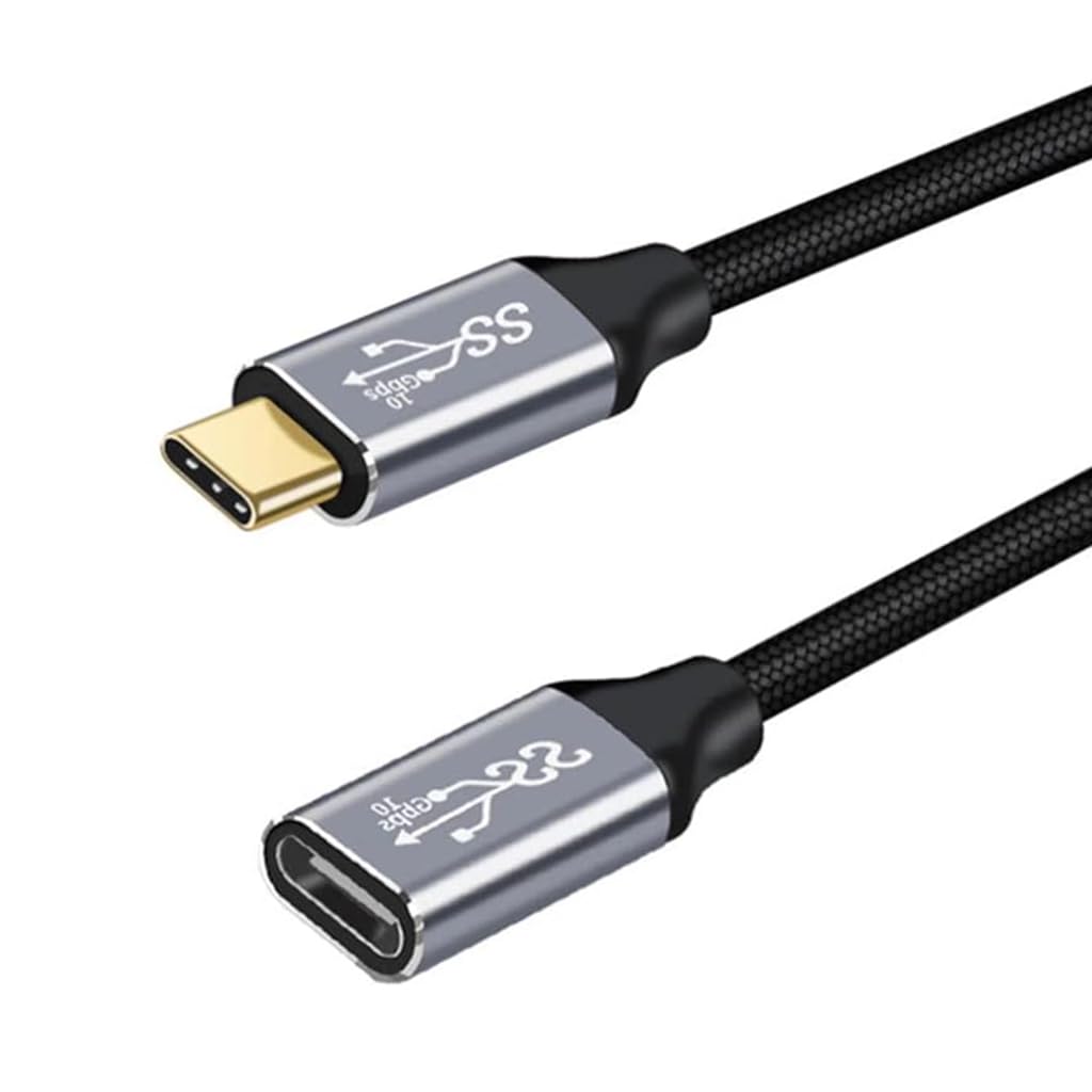 Verilux® Type C Extension Cable, 3.3Ft (Gen2/10Gbps) USB 3.1 USB C Male to Female Extender Cable, 100W 20V/5A Fast Charging Cable, 4K video Output, USB C to USB C Charger Cable for Laptop, PC, Macbook - verilux