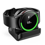ZORBES® Silicone Stand for Samsung Galaxy Watch 5 40mm 44mm/Galaxy Watch 5 Pro 45mm Charger, Charger Stand Charging Base Holder with Integrated Cable Management Slot, Black (Cable not Included)