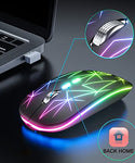 2.4GHz RGB LED Backlit Wireless Mute Mouse