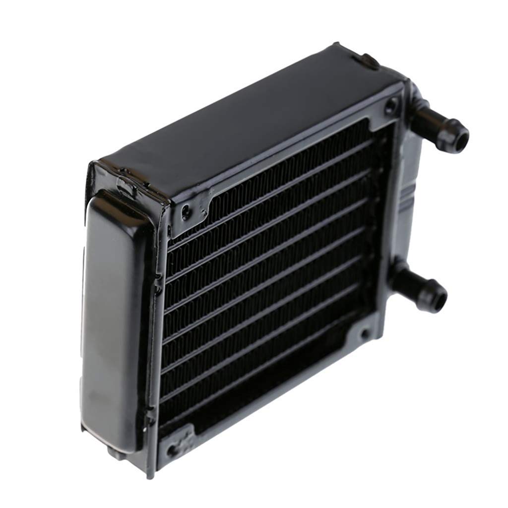 Verilux® 80mm Aluminum Water Cooling Radiator Computer PC Water Cooling System Part (Black Cooling Radiator) - verilux