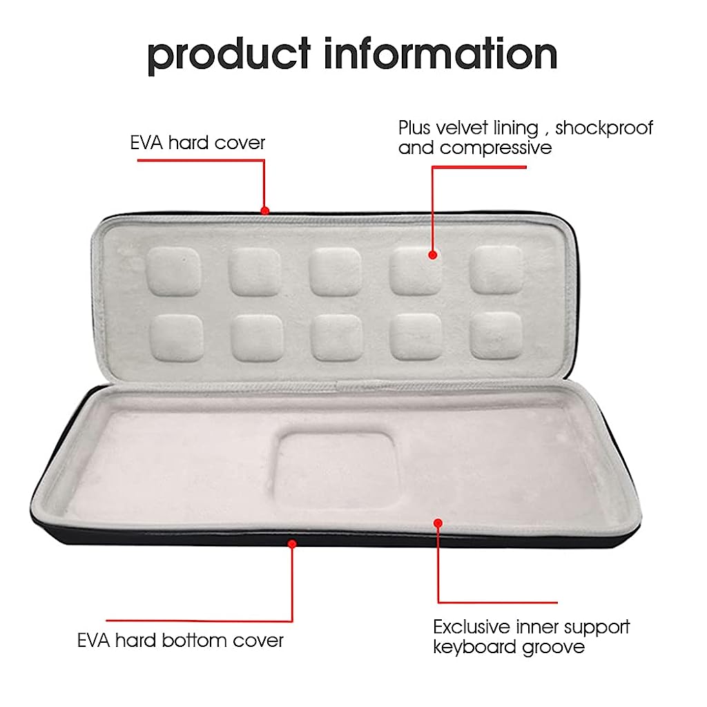 Verilux Hard EVA Storage Case for MX Keys Advanced Waterproof Keyboard Hard Storage Bag Keyboard Sorage Case Travel Case - verilux