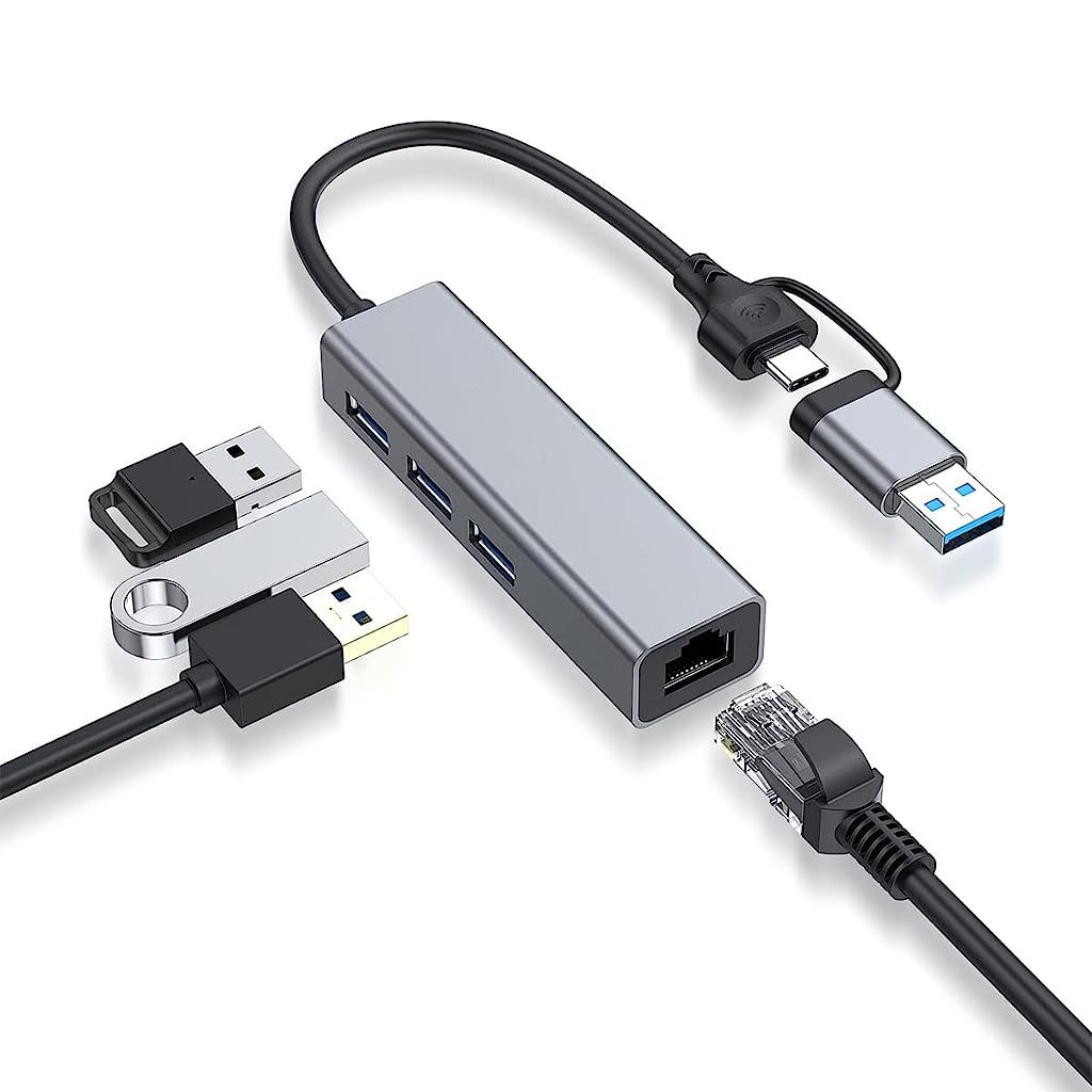 Verilux USB 3.0 for PC, 4-in-1 Type C HUB with 1 USB 3.0, 2 USB 2. –