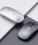 Verilux® Upgraded Ultra Slim 2.4G Silent Cordless Rechargeable Mouse 1600 DPI  (Space Grey)