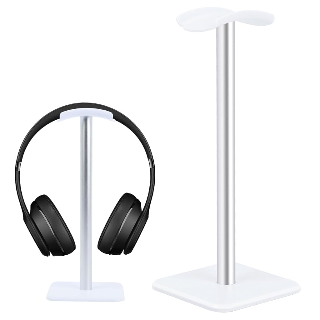 ZORBES® Headphone Stand Desktop Headset Stand Durable Gaming Headphones Holder for PC Gamer Headset Accessories White - verilux