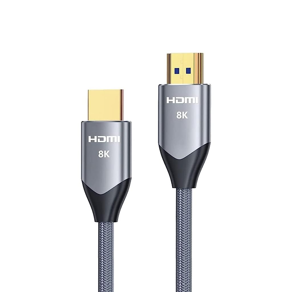 Verilux 8K HDMI 2.1 Cable 6.6FT/2m, 48Gbps High Speed Braided HDMI Cord 4K@120Hz 8K@60Hz, HDCP 2.2&2.3, eARC, HDR10, Dynamic HDR Compatible with Blu-ray/PlayStation 5/Xbox Series X/Projector/Laptop - verilux