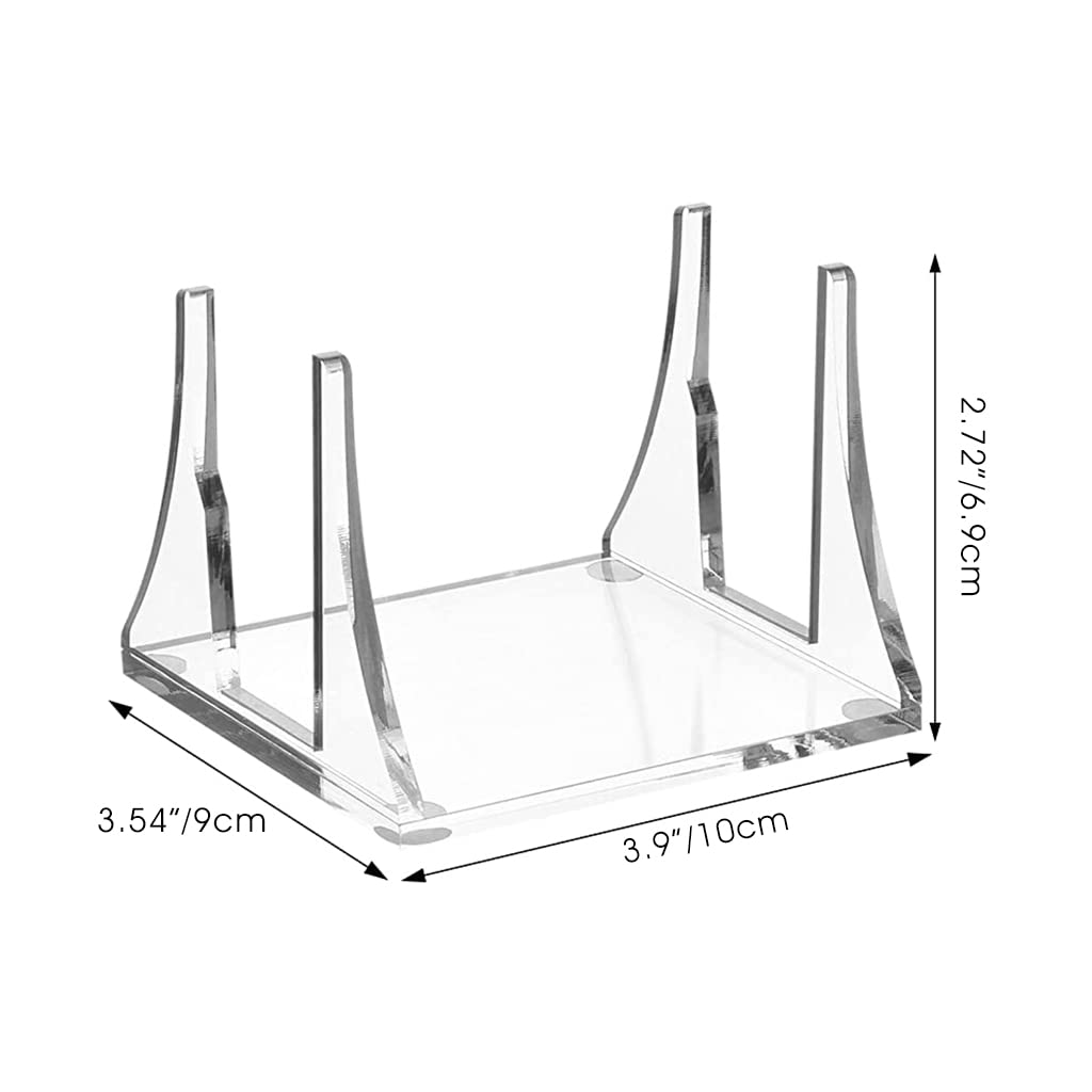 ZORBES® Mac Mini Stand Mac Mini Mount Desktop Stand for Apple Mac Mini 2010-2020 Clear Acrylic Organizer Wall Mount Mac Mini Holder Under Desk Mount Dock for Apple Mac Mini - verilux