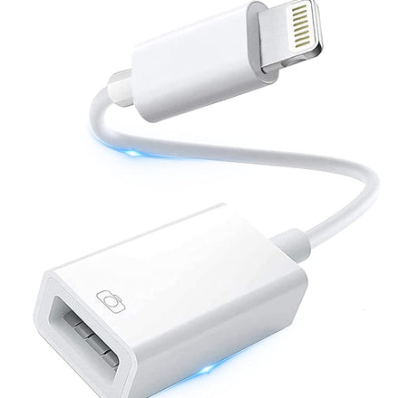 ZORBES® USB OTG Cable iPhone USB OTG Adapter Light-ning to USB Female Cable for Data Transfer USB 3.0 OTG Cable Adapter Support Card Reader, Keyboard, Mouse, USB Flash Drive