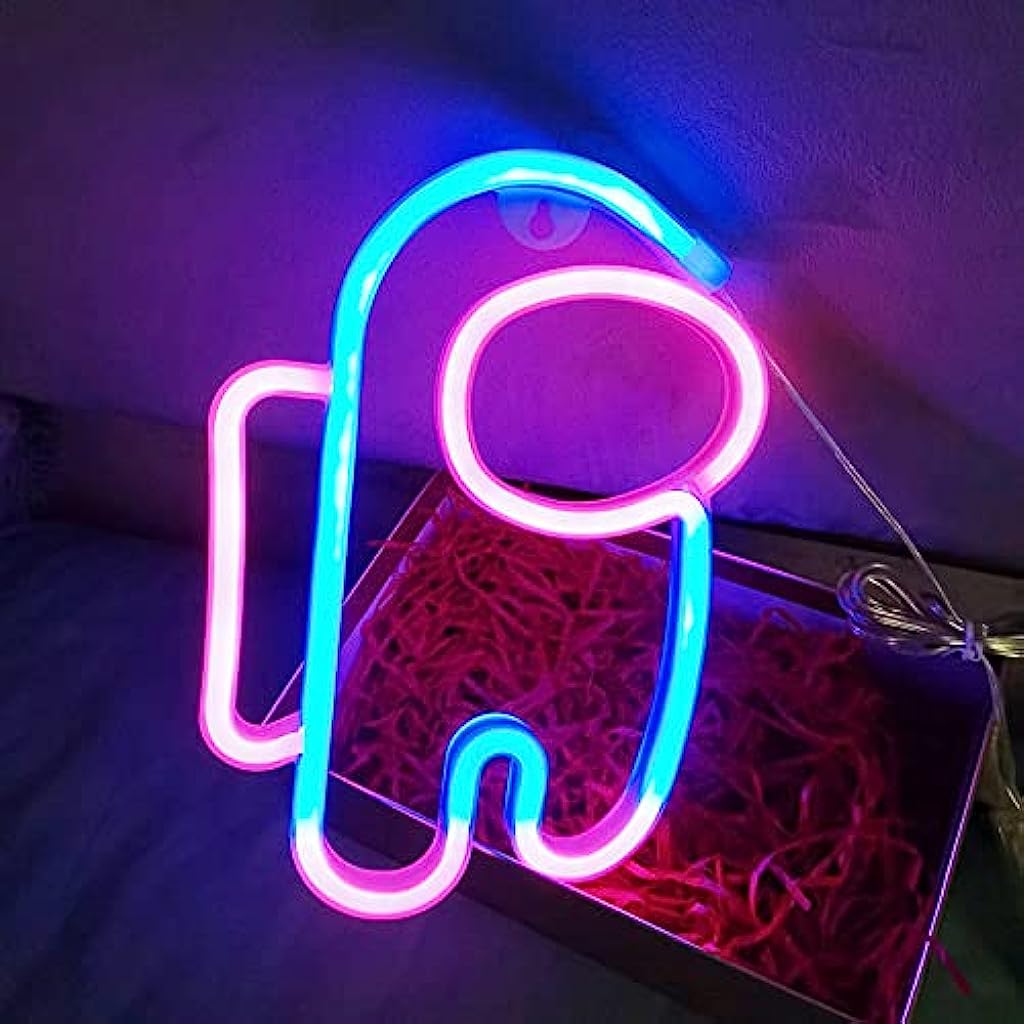 Verilux Astronaut LED Neon Lights for Room Decoration with USB Plug in Light Neon Room Lights Decorative Light for Room Glass Tube Lights Sign for Bedroom, Party and Bar