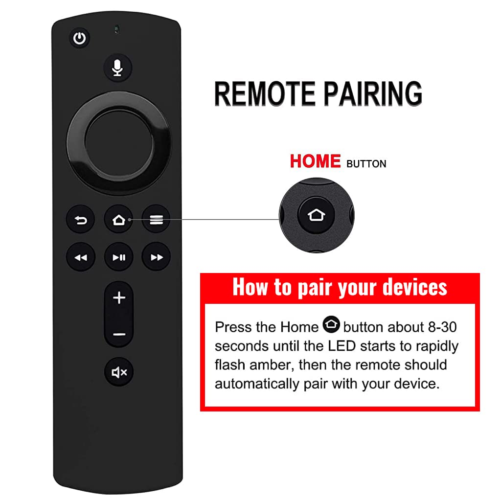 Verilux Amazon Fire TV Stick Remote with Voice Control,Perfectly Compatible with Amazon 1st & 2nd Gen Fire TV Cube, Fire TV Stick,Fire TV Stick 4K and 3rd Gen Amazon Fire TV - verilux