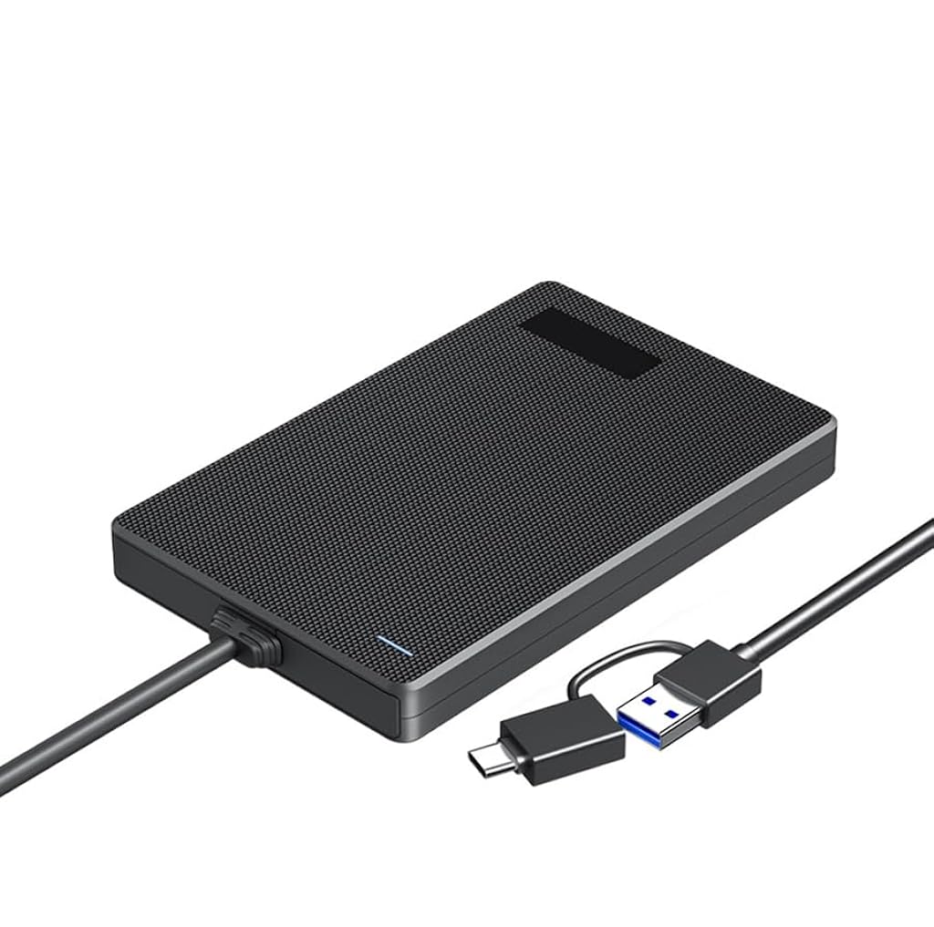 Verilux® 2.5" Hard Drive Enclosure USB 3.0 to SATA III Tool-Free External Hard Drive Enclosure for 7mm/9.5mm SATA HDD & SSD Hard Disk Case External Hard Disk Case for Toshiba Samsung WD, Xbox PC TV - verilux
