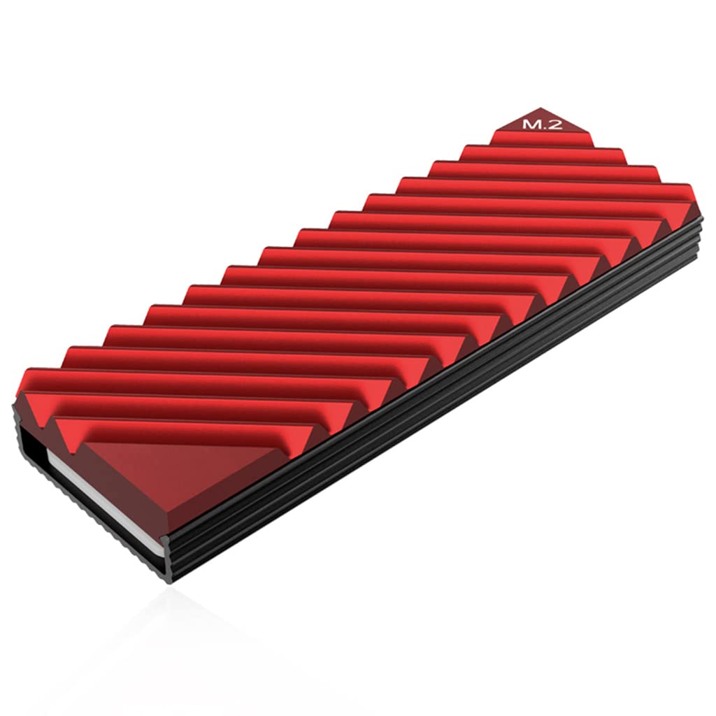 ZORBES® Heat Dissipation Radiator Aluminum Alloy Heat Sink Thermal Cooling Pads for M.2 2280 SSD Heat Sink for PC Computer-Red - verilux