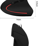 Verilux Wired Vertical Mouse, Optical Ergonomic Mouse with 4 Adjustable DPI 800/1200/2000/3200, 5 Buttons USB Computer Mouse, Better for Large and Medium Sized Hands,for for Mac, PC, Desktop