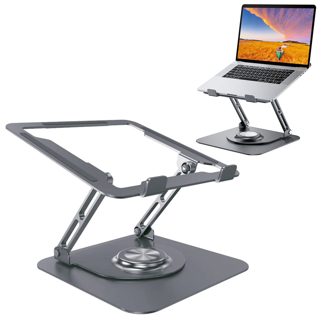 Verilux Laptop Stand for Desk, Adjustable Laptop Stand 360 ¡ã Rotatable Laptop Holder for 10-16Laptop, Laptop Stand for Table, Portable Laptop Stand for MacBook Pro/Air, Laptop Holder for Desk