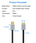 Verilux USB to Micro B 3.0 Cable USB 3.0 A to Micro USB Cord Hard Drive Cable Compatible with MacBook Pro/Air, Toshiba, Seagate, WD External Hard Drive, Galaxy S8/S9/S10, My Passport Elements
