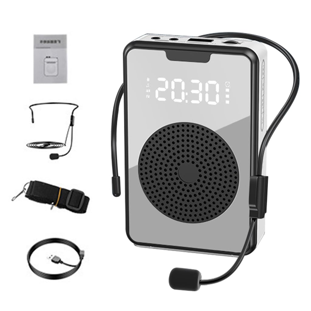 ZORBES® Voice Amplifier Microphone with Wireless Bluetooth Headset Set - verilux