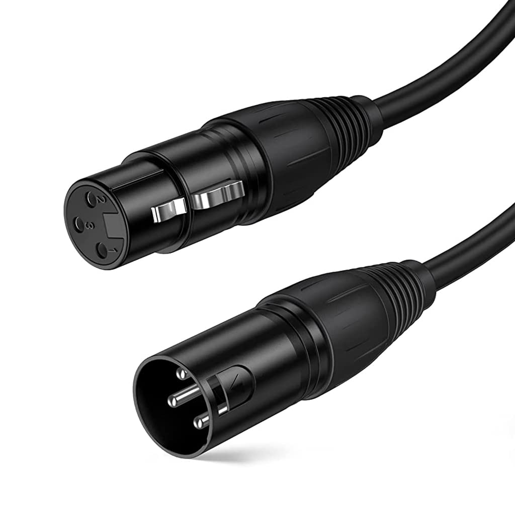 ZORBES® XLR Cable, 10 FT XLR Male to Female Cable XLR Microphone Cable, Metal Mic Compatible with Karaoke Machine/Speaker/Amp/Mixer for Karaoke Singing, Speech, Wedding, Stage and Outdoor Activity - verilux