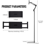 ZORBES® 5.7ft Floor Mobile Stand Tablet Holder with Flexible Arm, 360 ° Rotatable Phone Stand, Floor Mobile Holder, Phone Holder for Bed, Adjustable Phone Holder for 4.5~12.9 Inches Phone, Tablet - verilux