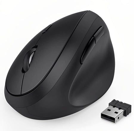 Verilux® Wireless Vertical Mouse, Ergonomic Rechargeable 2.4G Wireless Mouse