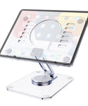 Verilux Desktop Tablet Stand Riser 360¡ã Rotatable Tablet Stand Acrylic Transparent Tablet Riser Rack, Foldable Tablet Stand Holder Universal Stand Rack for Tablet, iPad, Phone, Kindle