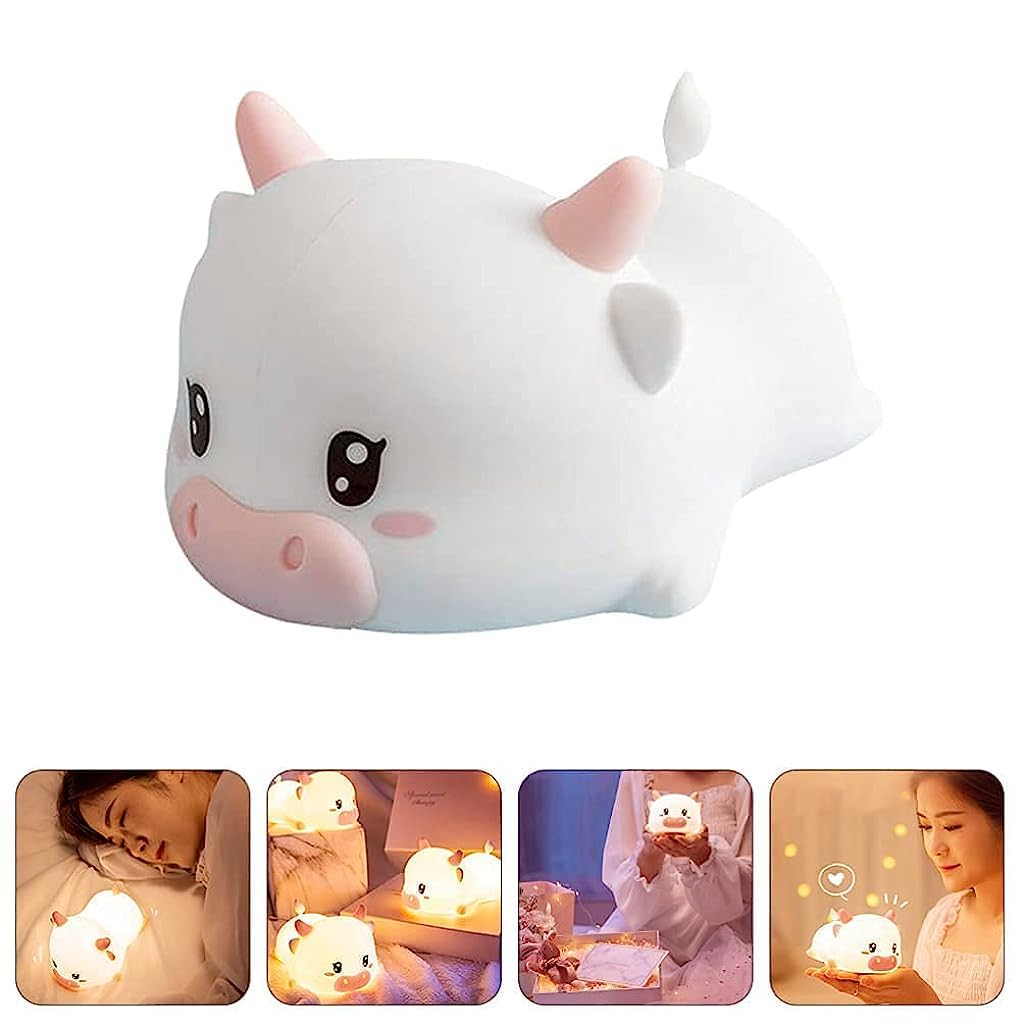 Verilux Cute Baby Night Light Kids Lamp, Color Changing LED Portable Animal Silicone Touch Lights, USB Chargeable Nightlights for Childrens Nursery Toddler Newborn Bedroom Bedside Decor BirthdayGifts