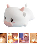 Verilux Cute Baby Night Light Kids Lamp, Color Changing LED Portable Animal Silicone Touch Lights, USB Chargeable Nightlights for Childrens Nursery Toddler Newborn Bedroom Bedside Decor BirthdayGifts