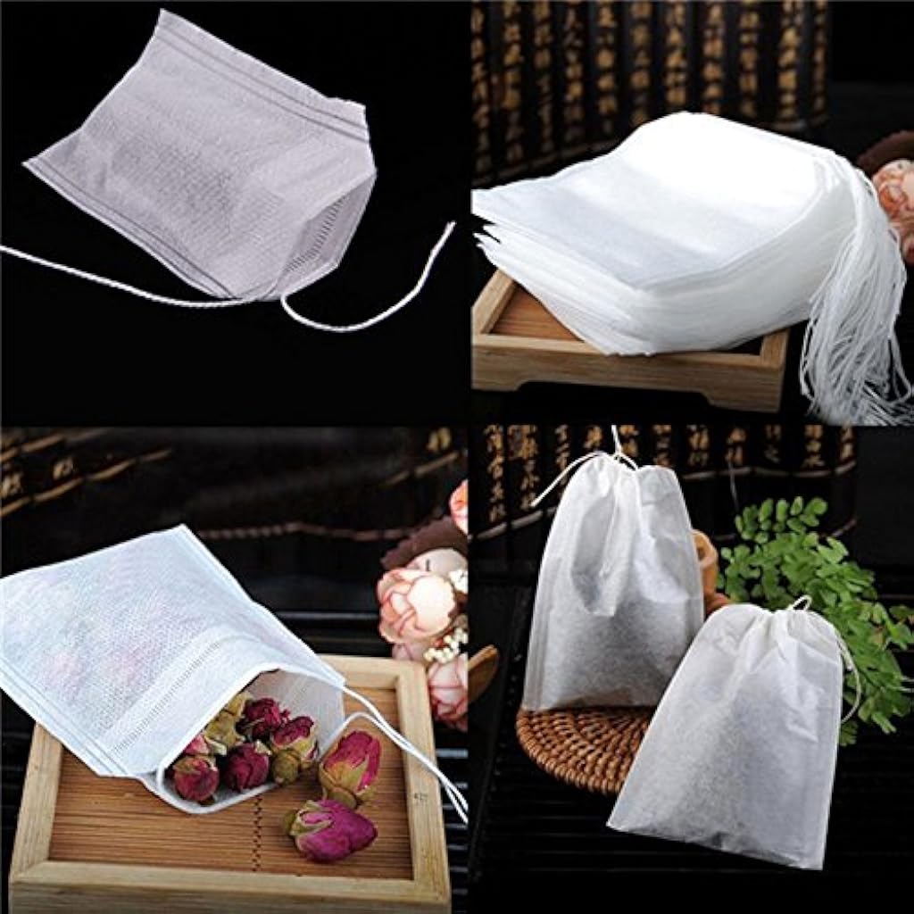 Supvox® 100 pcs/Lot New Non-Woven Fabrics Empty Tea Bag with String Heal Filter Paper - verilux