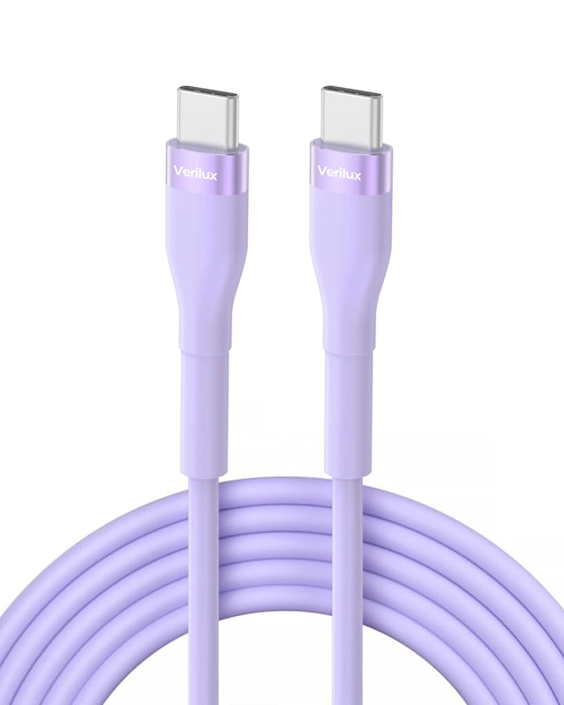 Verilux® Type C to Type C Cable, 6.6ft Support 100W PD Fast Charging USB Type C Cable, 480Mbps Data Transfer Cable, C Type Extension Cable for MacBook Pro 2020, iPad Pro 2020, iPad Air 4, Samsung S23 - verilux