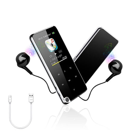 Verilux MP3 Player, Touchscreen MP3?Player?with?Bluetooth, Earphone, Metal Music Player with Built-in 4GB Storage Support 128 GB TF Card, Mp3?Player?with FM Radio, Voice Record, Video E-Book Function
